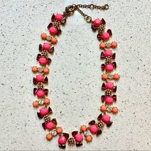 J.Crew Statement Necklace in Gold & Pinks